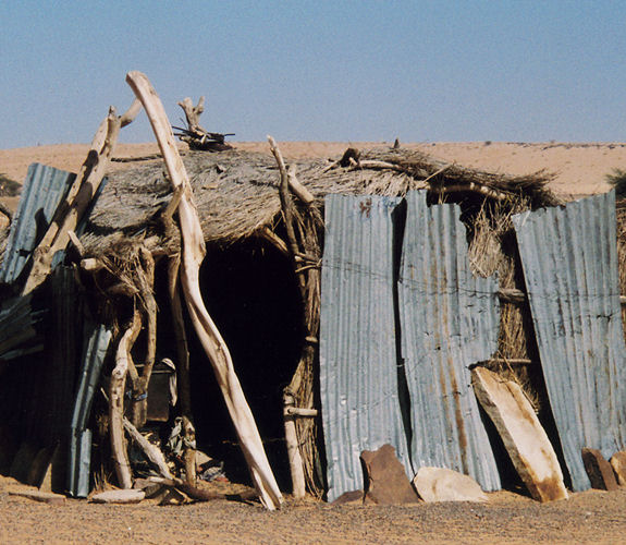 Wellblechhtten in Mauretanien